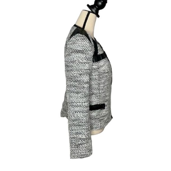 Kut from the Kloth White Black Full Zip Long Sleeve Jacket Women's Size Small S - Picture 2 of 7